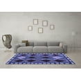 thumbnail image 3 of Ahgly Company Indoor Square Abstract Blue Modern Area Rugs, 7' Square, 3 of 4