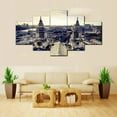 thumbnail image 2 of TISHIRON 5PCS Framed Canvas Wall Art Set,60"x32" St Paul's Cathedral Canvas Art Decor, 2 of 7