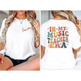 thumbnail image 1 of T-shirt Personnalisé "In My Music Teacher Era", Dos et devant, Noir - 2TG, 1 of 2