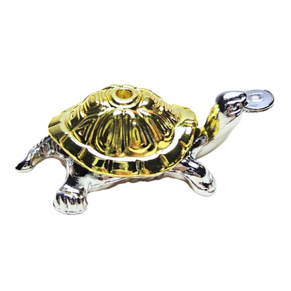 Incense Stick Holder, Metal Incense Burner, Turtle Shaped Incense Stick Rack for Desktop, Durable Brown and Golden Metal Incense Plug Holder, Compact and Unique Design