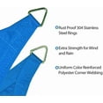 thumbnail image 5 of Alion Home 9' x 9' x 12.7' Right Triangle PU Waterproof Woven Sun Shade Sail Custom (1, Royal Blue), 5 of 14