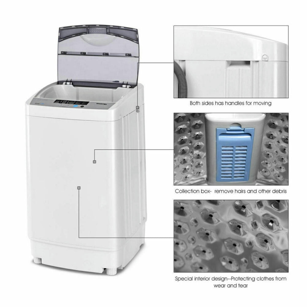 Barara King Washing Machine, Laundry Washer, 8.8 lbs Portable Full-Automatic Laundry Washing Machine with Drain Pump