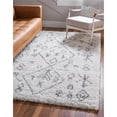 thumbnail image 2 of Unique Loom Rabat Shag Nomad Design Tapis 5' x 8' Rectangle Pur Ivoire/gris, 2 of 2