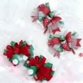 thumbnail image 4 of JoyBowie 4pcs 3.5 Inch Christmas Hair Bows for Girls Toddlers, Snowflake Ribbon Clips for Kids Holiday Party Hairstyles, 4 of 10