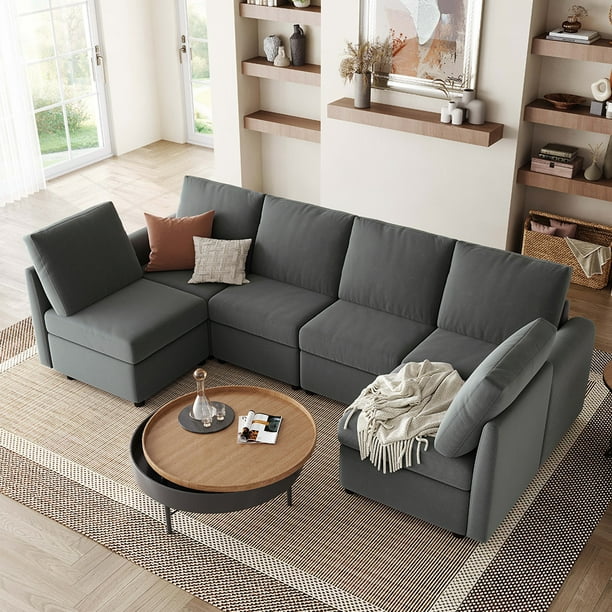 LINSY HOME Modular Couches and Sofas Sectional with Storage Sectional