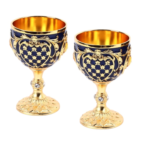 COPA DE VINO DE METAL VINTAGE, COPA DE VINO DE ALEACINO DE ZINC DE PRIMERA , COPAS CON DESERO DE INCUSTACIONES DE GEMAS, COPA DE COCCTEL, PARA FIESTA DE BODAS
