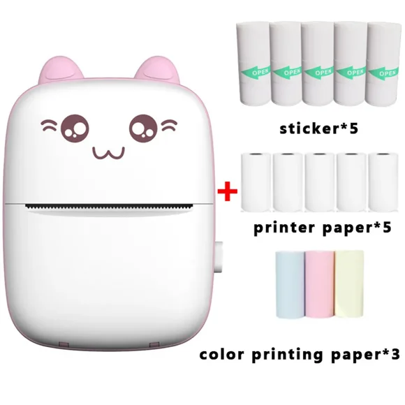 Compact And Portable Design, Thermal Printing Without Ink, Portable Mini Printer For Quick Print, Bluetooth Instant Connection, Good Helper For Learning, Elegant Design And Clear Photos