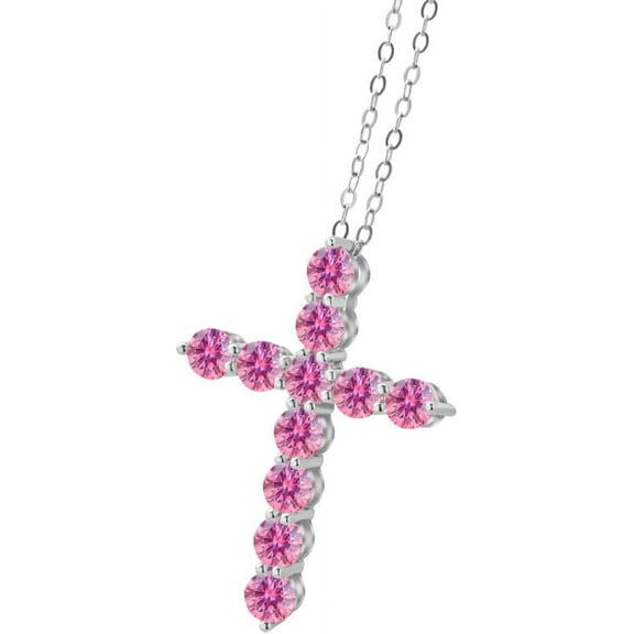 Total 3.3 Carat Moissanite Pendant Necklace Women's Diamond Necklace 18K White Gold Lab Diamond Pendants Necklaces for Men Moissanite Necklace Unisex Lab Men's Diamond Necklace