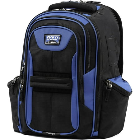 Travelpro Bold Lightweight Rugged Backpack, Fits up to 15.6 inch laptop and tablet sleeve, Blue/Black