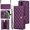 Darkpurple, variant on Allytechgroup Wallet Case for iPhone XS/X with Credit Card Slot, RFID Blocking PU Leather Case with Lanyard & Shoulder Strap & Kickstand Shockproof Bumper for Women Men, Black
