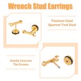 thumbnail image 4 of 10Pcs 5 Colors Titanium Steel Spanner Tool Stud Earrings for Men Mixed Color 11x13.5mm 2Pcs/color, 4 of 7