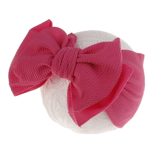 Big Bowknot Baby Headbands Knotted Infant Headwraps Toddler Girls Turban Baby BowsRose Red He Qiyong unisex