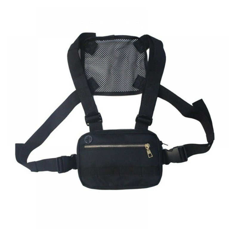 Chest Rig Bag Adjustable Shoulder Pack, Walkie Talkie Harness Radio Holster  Holder for Men Women
