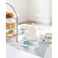 thumbnail image 4 of Blue Jellyfish Coastal Kitchen Dish Towels for Drying Dishes Set of 2, Summer Beach Nautical Coral Waffle Weave Microfiber Hand Tea Bathroom Towels Quick Dry & Absorbent Towel 12x12, 4 of 7