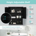 thumbnail image 3 of Mueble de baño montado en la pared COSTWAY con puertas dobles, negro, 3 of 9