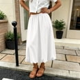 thumbnail image 7 of OGLCCG Girls Bubble Long Skirt Y2k Elastic Waist A-Line Pleated Ruffle Flowy Balloon Maxi Skirts Casual Summer Trendy Swing Skirts 5-15 Years, 7 of 7