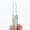 thumbnail image 4 of Yinanstore Pinces Courtes Précision Acier Inoxydable Multi-Usage Micro-Pointe pour Épilation DIY Splinter Transplantations de Cheveux Perles - Diamètre 0,4 mm, Non Dentelé 102mm, 4 of 7