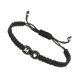 thumbnail image 1 of Pulsera Inicial Ajustable de Letra del Alfabeto M Corazón Trenzada de Cuerda Negra Pulsera Inicial para Parejas, 1 of 6