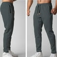 thumbnail image 4 of GuangCheng George Men Slim Fit Stretch Techwear Pants Elastic Waistband Drawstring with Zipper Pockets Durable Comfortable Casual Athletic Trousers,Size:M, 4 of 4