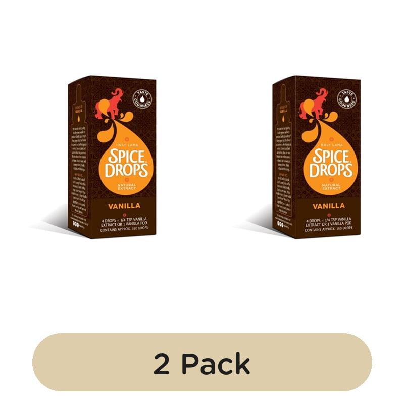 Spice Drops Concentrated Natural Vanilla Extract 5ml, British Import (Pack of 2)