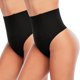 thumbnail image 1 of Tanga moldeador de control de abdomen para mujeres, bragas moldeadoras sin costuras, ropa interior moldeadora (01# Negro, juego de 2 piezas, Grande), 1 of 5
