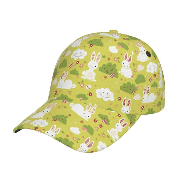 Sigee Easter Bunny for Fashionable curved brim baseball cap for Men Women Curly Hair Ponytail Hat for Outdoor Sports
