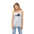 thumbnail image 2 of Thread Tank Home Roots State Virginia VA Women's Sleeveless Flowy Racerback Tank Top Sport Grey 2X-Large, 2 of 5