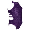 thumbnail image 6 of MSemis Girls Kids Sequins High Mock Neck Cutout Back Tank Leotard, 6 of 6