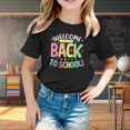 thumbnail image 2 of Girls Size 16 18 Clothes Space T Shirt Girls T Shirt Size 14 Clothes Girl Tops Fashion 2017 Girl T Children Back To School Season Cute Graphic Print Round Neck Short Sleeve Tee Summer Casual T Shirt, 2 of 4