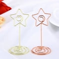 thumbnail image 5 of Raindrops 10Pcs Rose Gold Table Number Holders with Five-pointed Star for Wedding, 5 of 8