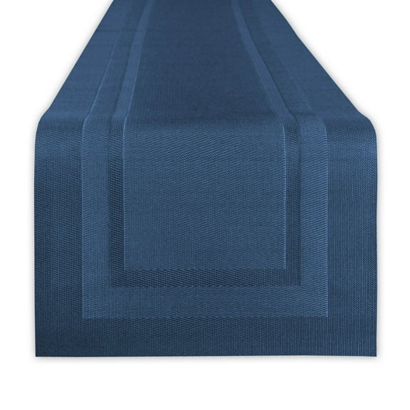 Nautical Blue PVC Doubleframe Table Runner 14x72