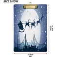 thumbnail image 3 of FMSHPON Merry Christmas Clipboard Hardboard Wood Nursing Clip Board and Pull for Standard A4 Letter 13x9 inches, 3 of 8