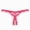 Hot Pink, variant on Women Mid Rise Thong Panties with Rear Lifting Strings Soft Cotton Plus Size Underwear (RD1,One Size)