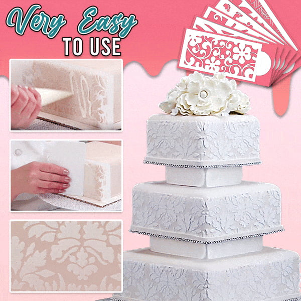 Cake Stencil Side Fondant Mold Wall Decorating Stencil Bakeware Pastry Tool ZY 