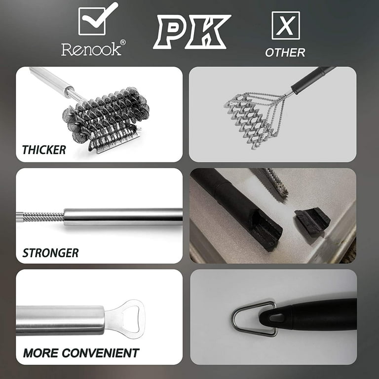 PROKITCHEN Safe Grill Brush Bristle Free BBQ Brush for Grill Cleaning, —  Grill Parts America