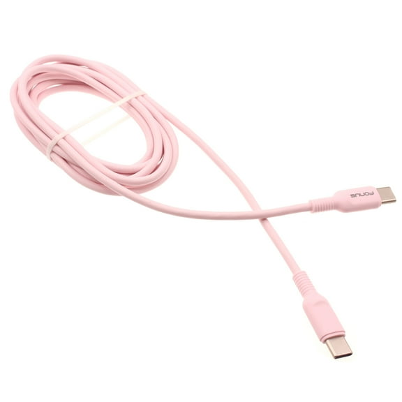 For TCL 40 XE 5G, 30 XE 5G - USB-C to Type-C Pink 6ft Long Cable, PD Fast Charger Cord Power Wire Sync TPE A9Y