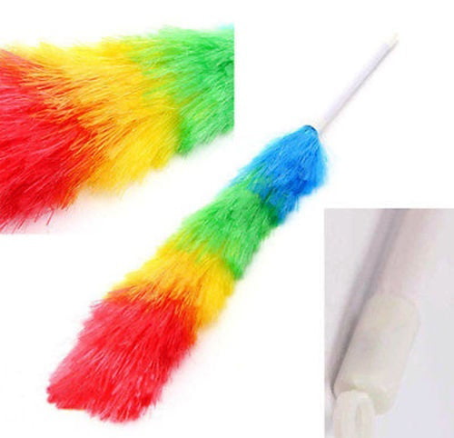 2 x 1.2M DUSTER TELESCOPIC STATIC EXTENDABLE HANDLE FEATHER LONG HYGIENIC BRUSH