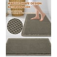 thumbnail image 2 of Smiry Waffle Bathroom Rugs 36x24, Extra Soft Absorbent Bath Mat, Non Slip Quick Dry Bath Rugs for Bathroom Floor, Tub and Home Decor with Tassels Boho, Green, 2 of 7