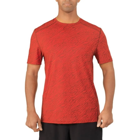 Mens Printed Performance Crew Neck Tee