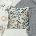 thumbnail image 2 of JEUXUS  Navy Blue Floral Pillow Covers Watercolor Flower Bird Decorative Throw Pillows Outdoor Blue and White Spring Square Cushion Cover for Home Couch Sofa Bedding,, 2 of 5