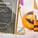 thumbnail image 3 of Decoración de Halloween, adorno acrílico de metal dorado estilo Halloween, borde decorativo para mesa para decoración del hogar, regalo de fiesta de Halloween (13), 3 of 5