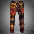 thumbnail image 2 of Leggings florales de lino y algodón con cordones, pantalones casuales para hombre Pompotops oipoqjl22883, 2 of 3