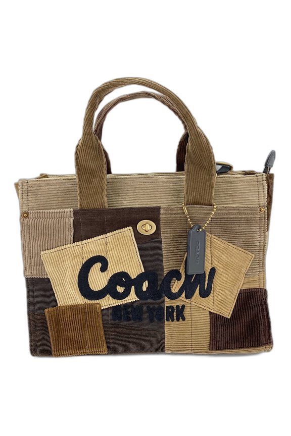 Pre-Owned Coach COACH Cargo Tote Bag - Patchwork Corduroy Brown