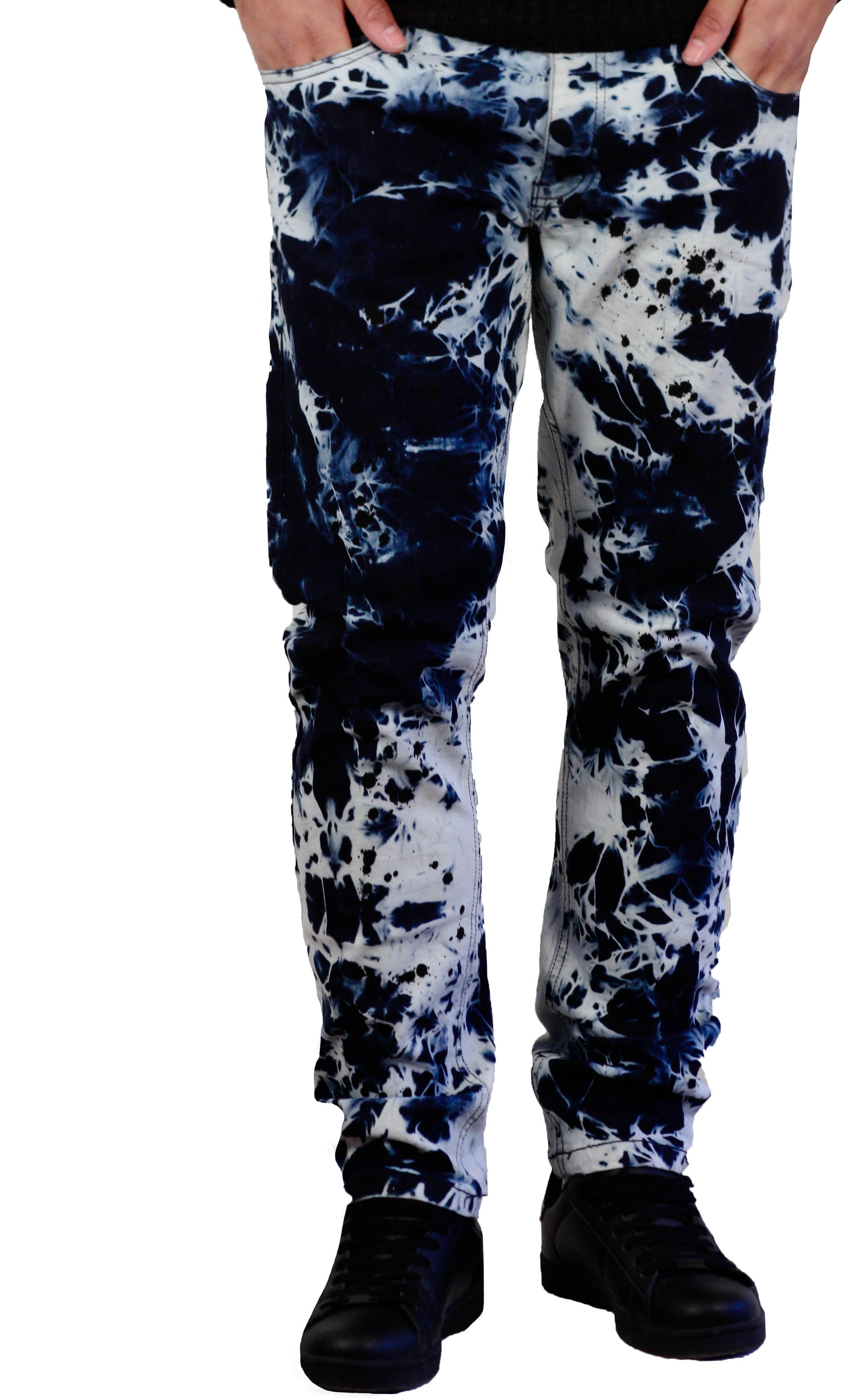 bleached washed jeans