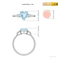 thumbnail image 5 of ANGARA Natural Heart-Shaped Aquamarine and Diamond Three Stone Engagement Ring in 14K White Gold for Women (Size-7mm) | March Birthstone, Anniversary, Jewelry Gift for Women | Natural Aquamarine Ring, 5 of 9