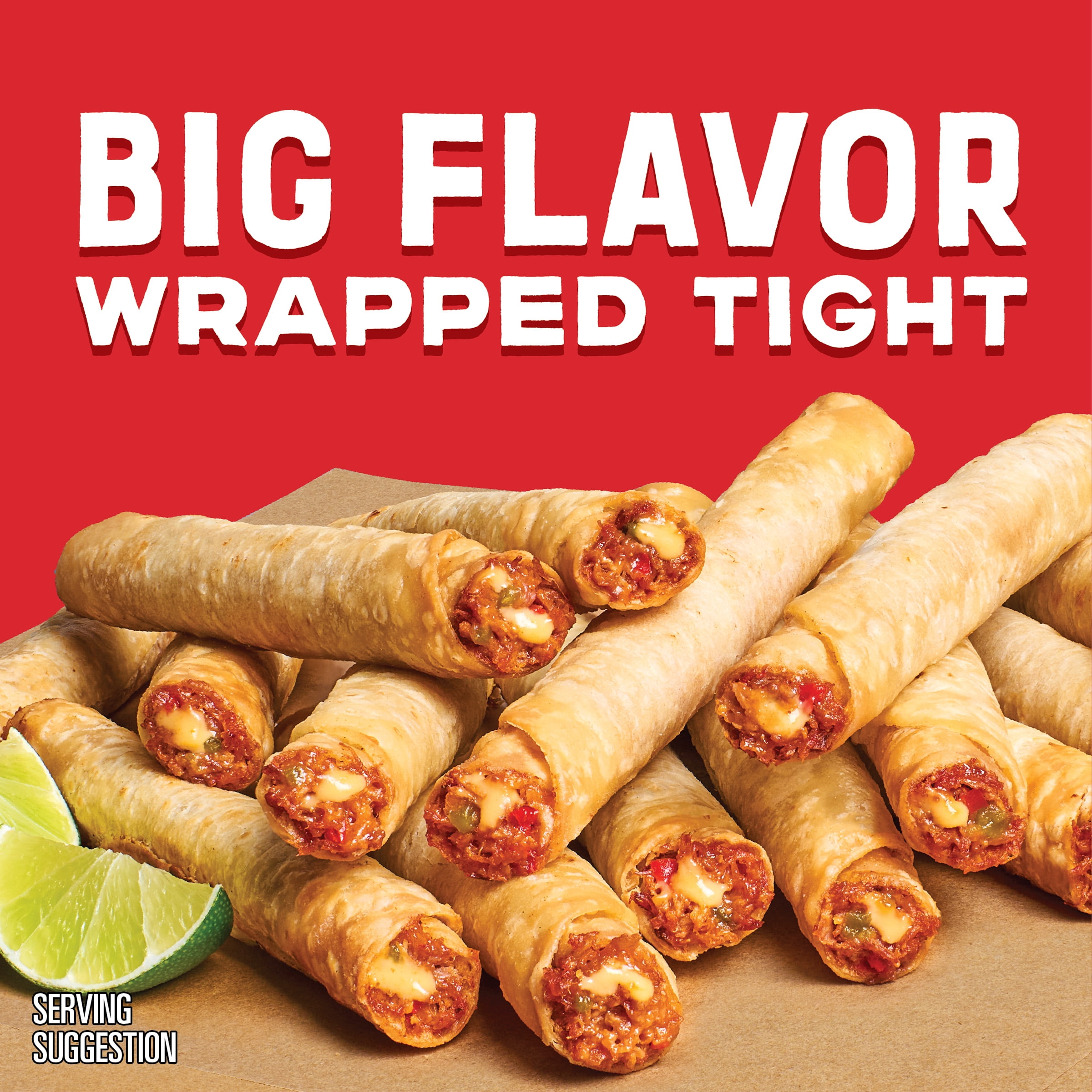 El Monterey Steak & Cheese Flour Taquitos, 44 Count, 44 oz (Frozen)
