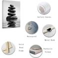 thumbnail image 2 of ZHONGYUTONG Black and White Zen Wall Art Stones on Water Pictures SPA Canvas Prints Natural Meditation Artwork for Yoga Bathroom Wall Decor 12.00" x 18.00"), 2 of 6