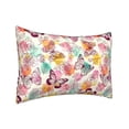 thumbnail image 2 of Easygdp Butterflies and Roses Pillowcase 20×30 inches, Throw Pillowcase with Invisible Zipper for Bedroom, Sofa, Office, 2 of 8
