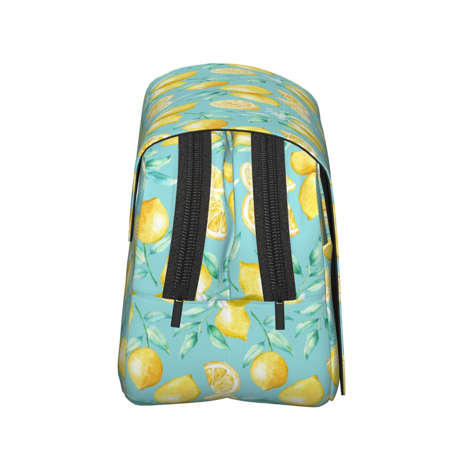Rateoe Yellow Lemon Pattern Double Clamshell Pen Case, Storage Organizer with Two Zipper Compartments– Holds Up to 50 Pencils & Pens