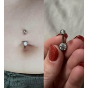 Belly Button Piercing Gun Kit - 7PCS Body Piercing Kit for Men Women, Easy, Safe, Disposable, Done Alone